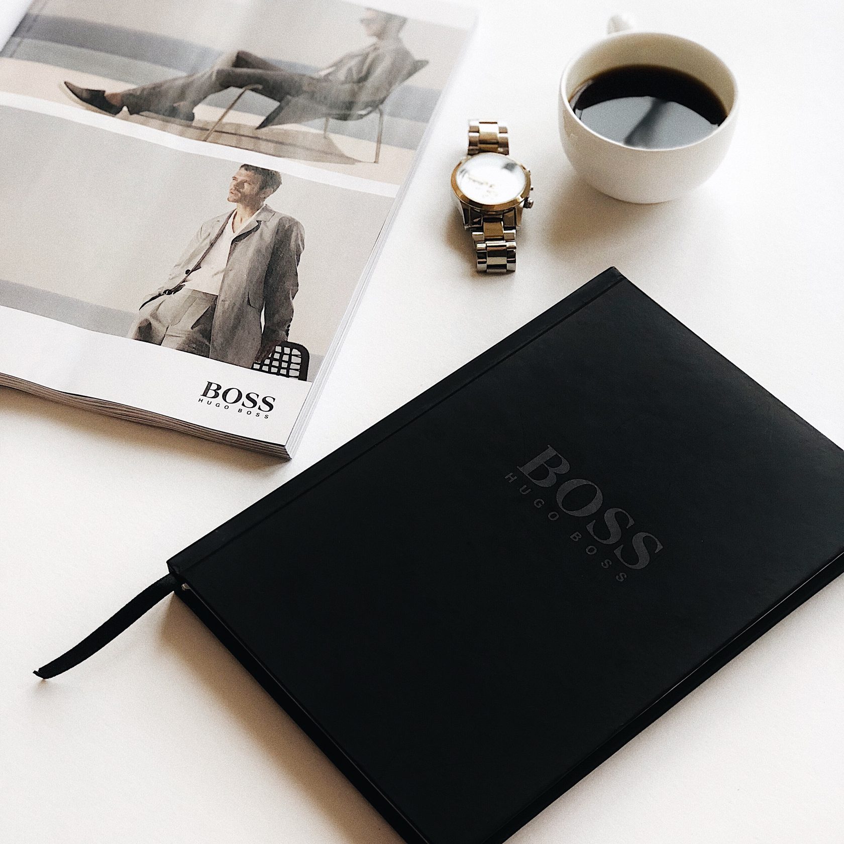 Блокнот чёрный Hugo Boss